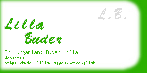 lilla buder business card